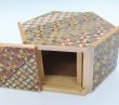 Photo4: 6 steps Hexagon Yosegi Japanese puzzle box Himitsu-bako (4)