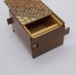 Photo5: 12 steps Yosegi/Walnut wood 3 sun Japanese puzzle box Himitsu-bako (5)