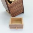 Photo6: Drawer 4 steps Checkered pattern Cube 2 sun Japanese puzzle box Himitsu-bako (6)