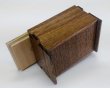 Photo4: 12 steps Walnut wood 3 sun Japanese puzzle bxo Himitsu-bako (4)