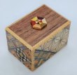 Photo1: 18 steps Solid Hexagon Mosaic Mame 1 sun Japanese puzzle box Himitsu-bako (1)