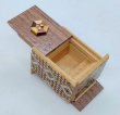 Photo4: 18 steps Solid Hexagon Mosaic Mame 1 sun Japanese puzzle box Himitsu-bako (4)