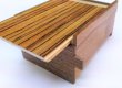 Photo6: 14 steps Natural Zebra wood 4 sun Japanese puzzle box Himitsu-bako (6)