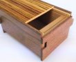 Photo5: 14 steps Natural Zebra wood 4 sun Japanese puzzle box Himitsu-bako (5)