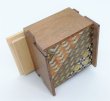 Photo7: Square 12 steps Yosegi/Walnut wood Japanese puzzle box Himitsu-bako (7)
