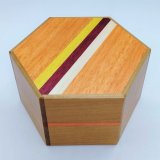 Hexagon 6 steps Natural wood Japanese puzzle box Himitsu-bako Limited