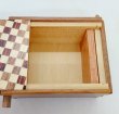 Photo5: 12 steps Ichimatsu/Walnut wood 3 sun Japanese puzzle box Himitsu-bako (5)