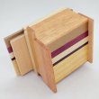 Photo5: Square 14 steps Natural wood Japanese puzzle box Himitsu-bako 23101 (5)