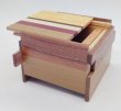 Photo5: Square 14 steps Natural wood Japanese puzzle box Himitsu-bako 23102 (5)