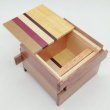Photo3: Square 14 steps Natural wood Japanese puzzle box Himitsu-bako 23102 (3)