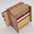 Photo6: Square 14 steps Natural wood Japanese puzzle box Himitsu-bako 23102 (6)