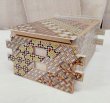 Photo2: 54 steps Traditional Yosegi 6 sun Japanese puzzle box Himitsu-bako (2)