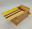 Photo2: 27 steps Natural wood/Ichimatsu 4.2 sun Japanese puzzle box Himitsu-bako (2)