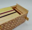 Photo6: 27 steps Natural wood/Ichimatsu 4.2 sun Japanese puzzle box Himitsu-bako (6)