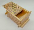 Photo3: 27 steps Yosegi/Ichimatsu 4.2 sun Japanese puzzle box Himitsu-bako (3)