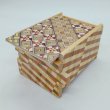 Photo7: 12 steps Yosegi/Ichimatsu 3 sun Japanese puzzle box Himitsu-bako (7)