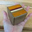 Photo7: 7 steps Natural wood Cube 2 sun Japanese puzzle box Himitsu-bako (7)