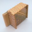 Photo4: 14 steps Yosegi/ichimatsu Wide Japanese puzzle box Himitsu-bako (4)