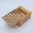 Photo2: 14 steps Yosegi/ichimatsu Wide Japanese puzzle box Himitsu-bako (2)