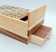 Photo8: 10 steps Drawer Yosegi/Natural wood 5 sun Japanese puzzle box Himitsu-bako  (8)