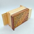 Photo7: 10 steps Drawer Yosegi/Natural wood 5 sun Japanese puzzle box Himitsu-bako  (7)