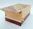 Photo5: 10 steps Drawer Yosegi/Natural wood 5 sun Japanese puzzle box Himitsu-bako  (5)