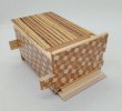 Photo7: 27 steps Zebra wood/Ichimatsu 4 sun Japanese puzzle box Himitsu-bako (7)