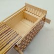 Photo5: 27 steps Zebra wood/Ichimatsu 4 sun Japanese puzzle box Himitsu-bako (5)