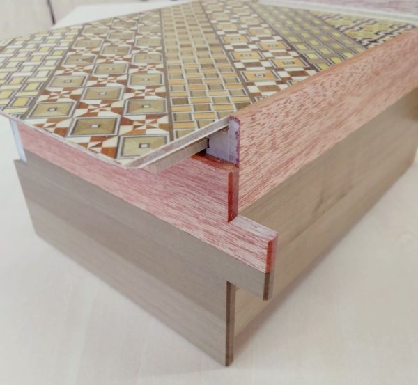 Photo7: 27 steps Yosegi/Natural wood 6 sun Japanese puzzle box Himitsu-bako (7)