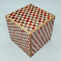14 steps Ichimatsu 3 sun Cube Japanese puzzle box Himitsu-bako