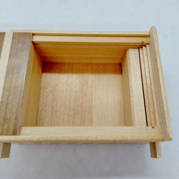 Photo4: 18 steps Creative yosegi 4 sun Japanese puzzle box Himitsu-bako 202507 (4)