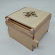 Photo5: Square 12 steps One-point yosegi brown wooden edges Japanese puzzle box Himitsu-bako (5)