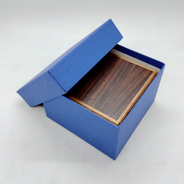 Photo6: Square 12 steps Rosewood/Agathis wood Japanese puzzle box Himitsu-bako (6)