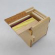 Photo2: 12 steps Cube Natural wood 2 sun Japanese puzzle box Himitsu-bako 202508 (2)