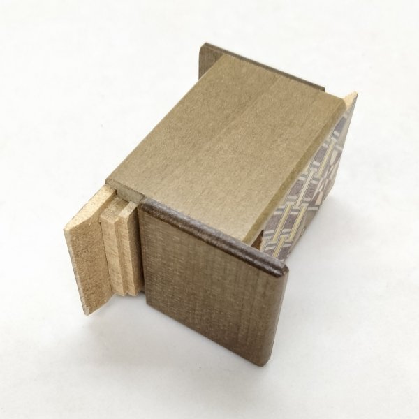 Photo7: 14 steps Yosegi/Natural wood (Ho) Mame 1 sun Japanese puzzle box Himitsu-bako (7)