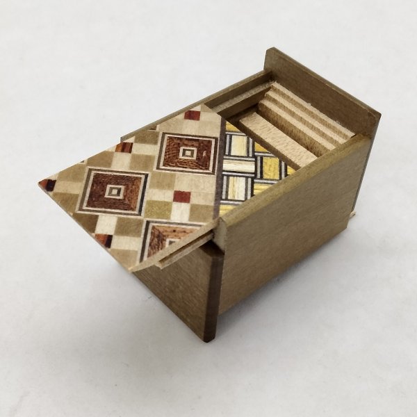 Photo8: 14 steps Yosegi/Natural wood (Ho) Mame 1 sun Japanese puzzle box Himitsu-bako (8)