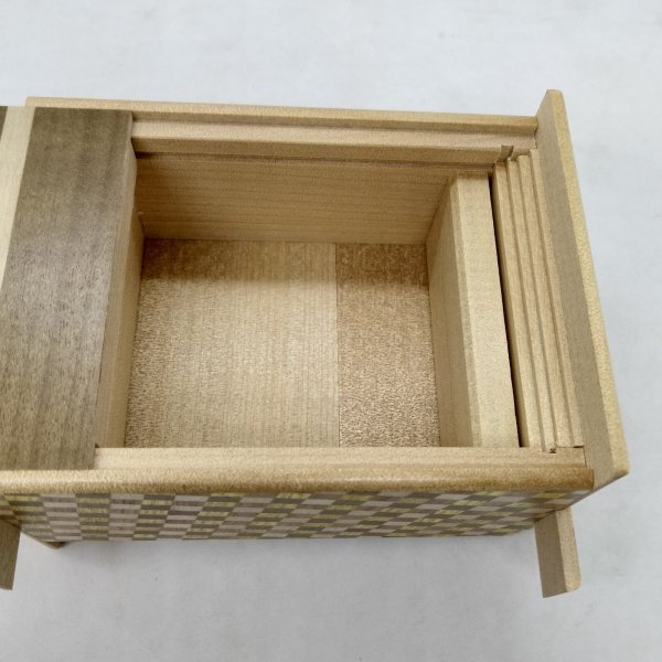 Photo3: 27 steps Creative yosegi 4.2 sun Japanese puzzle box Himitsu-bako 202509 (3)
