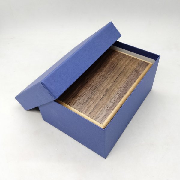 Photo6: 27 steps Walnut wood/Ichimatsu 4 sun Japanese puzzle box Himitsu-bako (6)