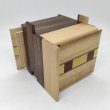 Photo6: 18 steps Natural wood 3 sun Cube Japanese puzzle box Himitsu-bako 202511 (6)