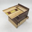Photo2: 18 steps Natural wood 3 sun Cube Japanese puzzle box Himitsu-bako 202511 (2)
