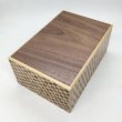 Photo4: 18 steps Yosegi (top panel)/Ichimatsu 6 sun Japanese puzzle box Himitsu-bako 202512 (4)