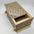 Photo7: 18 steps Yosegi (top panel)/Ichimatsu 6 sun Japanese puzzle box Himitsu-bako 202512 (7)