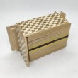 Photo3: 18 steps Yosegi (top panel)/Ichimatsu 4 sun Japanese puzzle box Himitsu-bako  (3)