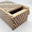 Photo7: 14 steps Yosegi (top panel)/Ichimatsu 5 sun Japanese puzzle box Himitsu-bako (7)
