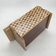 Photo4: 14 steps Yosegi (top panel)/Ichimatsu 5 sun Japanese puzzle box Himitsu-bako (4)
