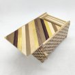 Photo2: 14 steps Striped pattern/Ichimatsu 4 sun Japanese puzzle box Himitsu-bako (2)