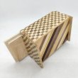Photo3: 14 steps Striped pattern/Ichimatsu 4 sun Japanese puzzle box Himitsu-bako (3)
