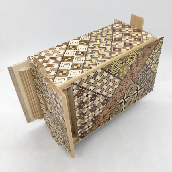 Photo5: 36 steps Yosegi 5 sun Japanese puzzle box Himitsu-bako (5)