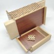 Photo5: Drawer 10 steps Nested-box yosegi/Ichimatsu 5 sun Japanese puzzle box Himitsu-bako (5)