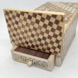 Photo6: Drawer 10 steps yosegi/Ichimatsu 5 sun Japanese puzzle box Himitsu-bako (6)